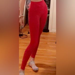 Red Lululemon Align Leggings